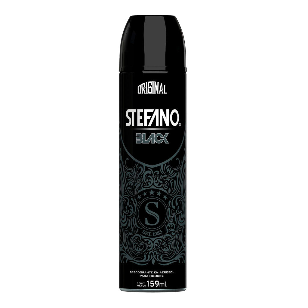 Desodorante en aerosol Hombre Black Stefano 159 mililitros
