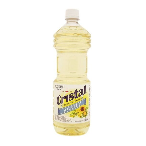Aceite comestible vegetal Cristal de 1 litro. - Localia Ensenada