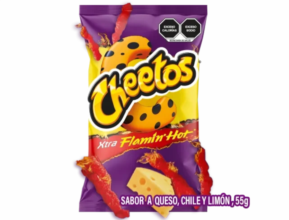 Cheetos Xtra Flamin Hot de 55 gramos