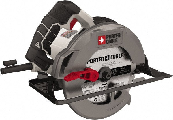 Sierra circular eléctrica de 15 amperios, hoja de 7-1/4" de diámetro y 5500 RPM.