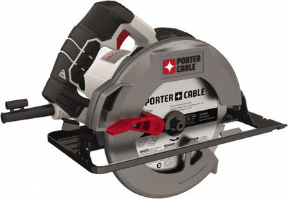 Sierra circular eléctrica de 15 amperios, hoja de 7-1/4" de diámetro y 5500 RPM.