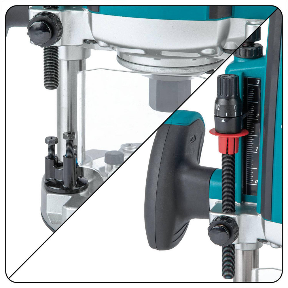 Fresadora eléctrica de inmersión: Pinza de 1/2" y 1/4", 3,25 hp