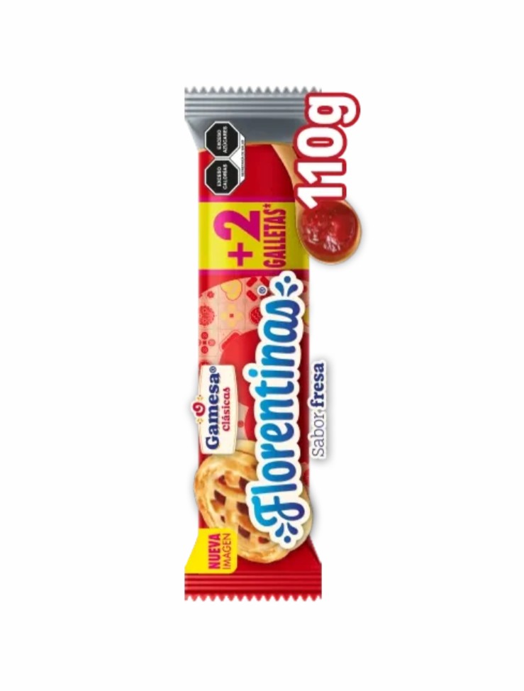 Florentinas Gamesa sabor Fresa de 110 gramos