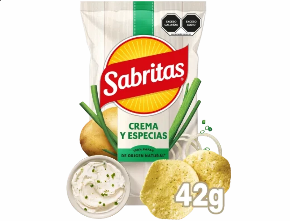 Sabritas de crema y especias de 42 gramos