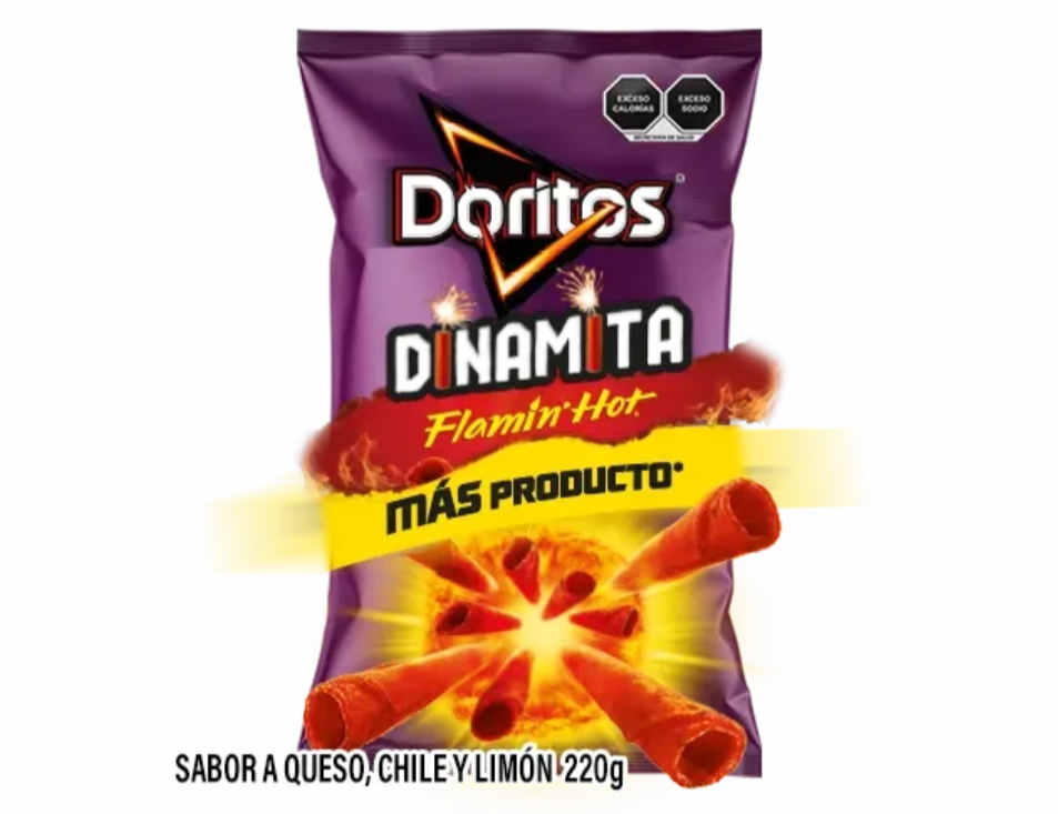 Doritos Dinamita Flamin Hot de 220 gramos