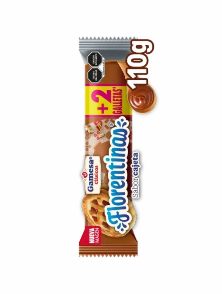 Florentinas Gamesa sabor Cajeta de 110 gramos