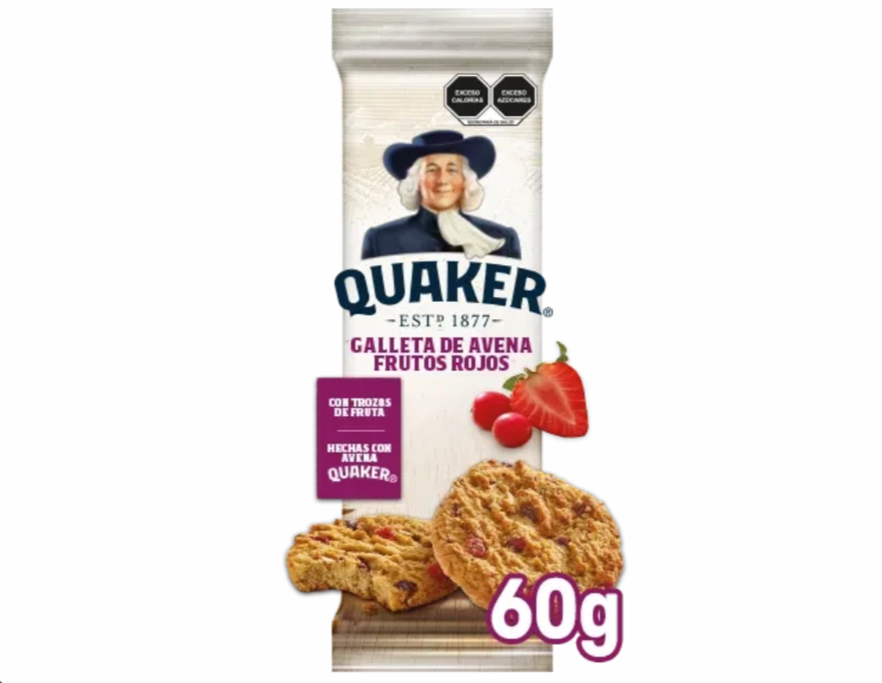 Galletas de Avena Quaker de Frutos Rojos de 60 gramos