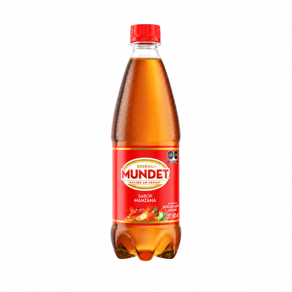 Sidral Mundet Sabor Manzana de 600 mililitros
