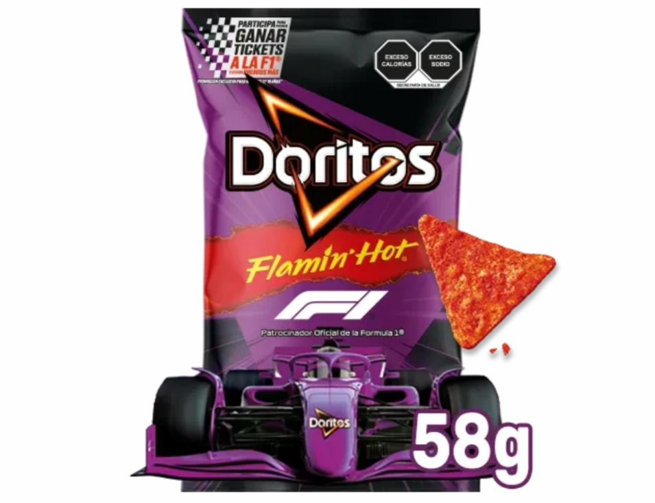 Doritos Flamin Hot de 58 gramos
