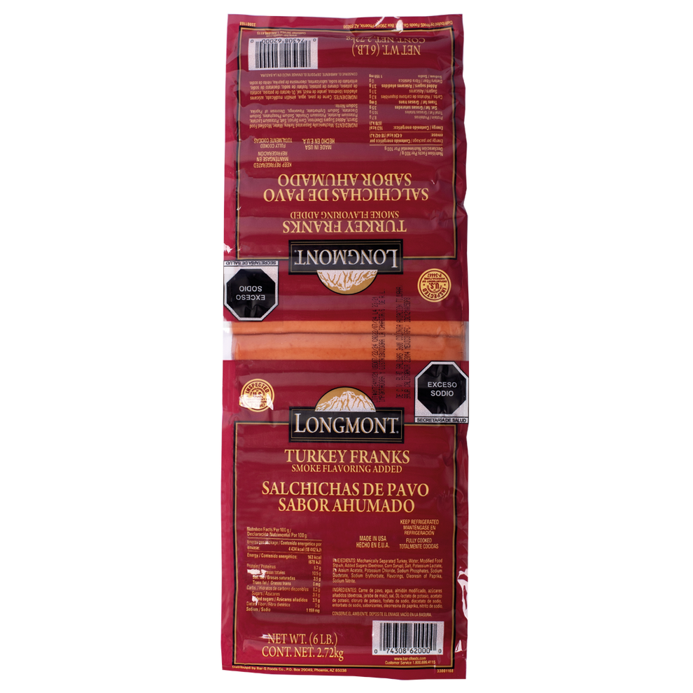 Salchicha de Pavo Longmont 1 kilo